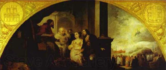 MURILLO, Bartolome Esteban Patrician John Reveals his Dream to Pope Liberius Norge oil painting art